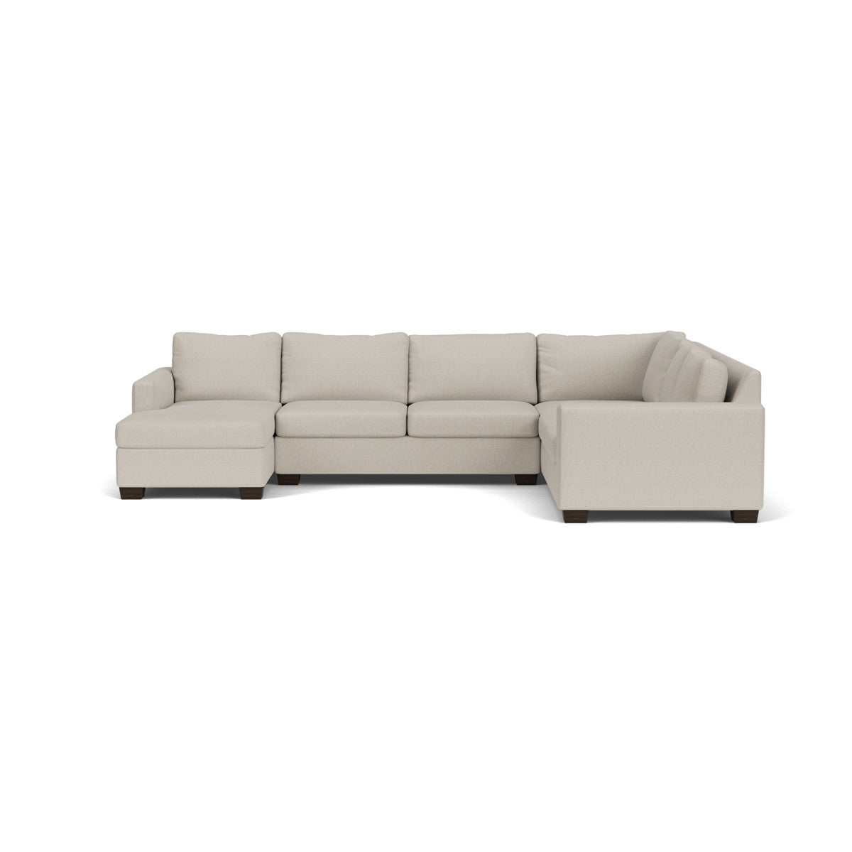Track 141" Corner Sectionals W. Full Sleeper & Left Chaise - Tropez Oyster