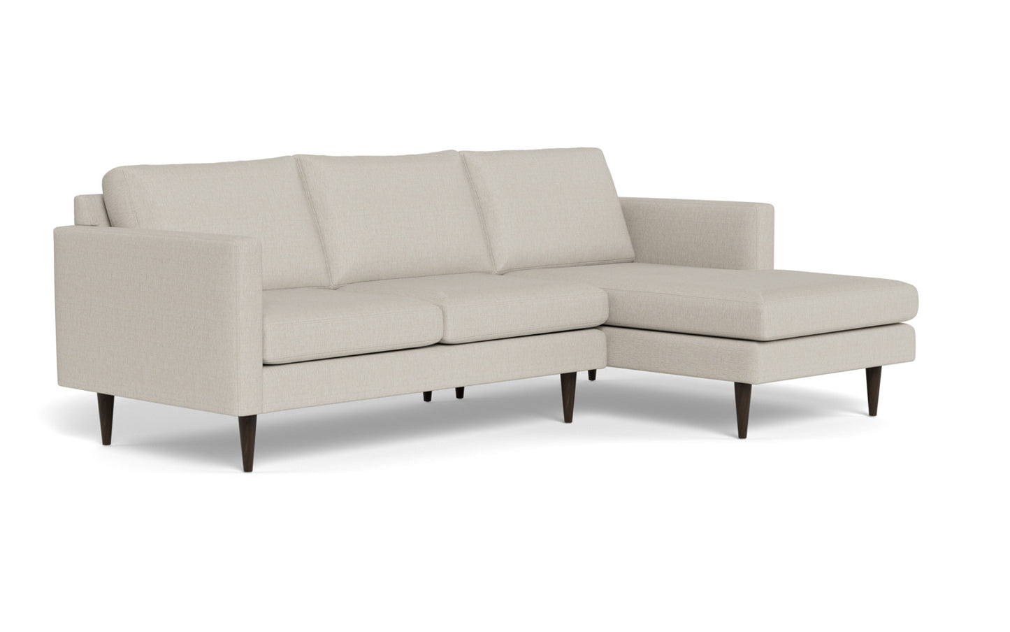 Wallace 98" Untufted Right Chaise Sectional - Tropez Oyster