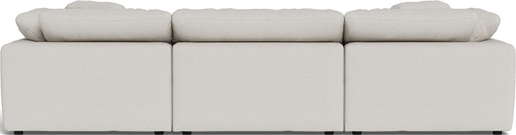 Fluffy 133.5" 3 Piece Sofa W/Double Ottoman - Tussah Snow