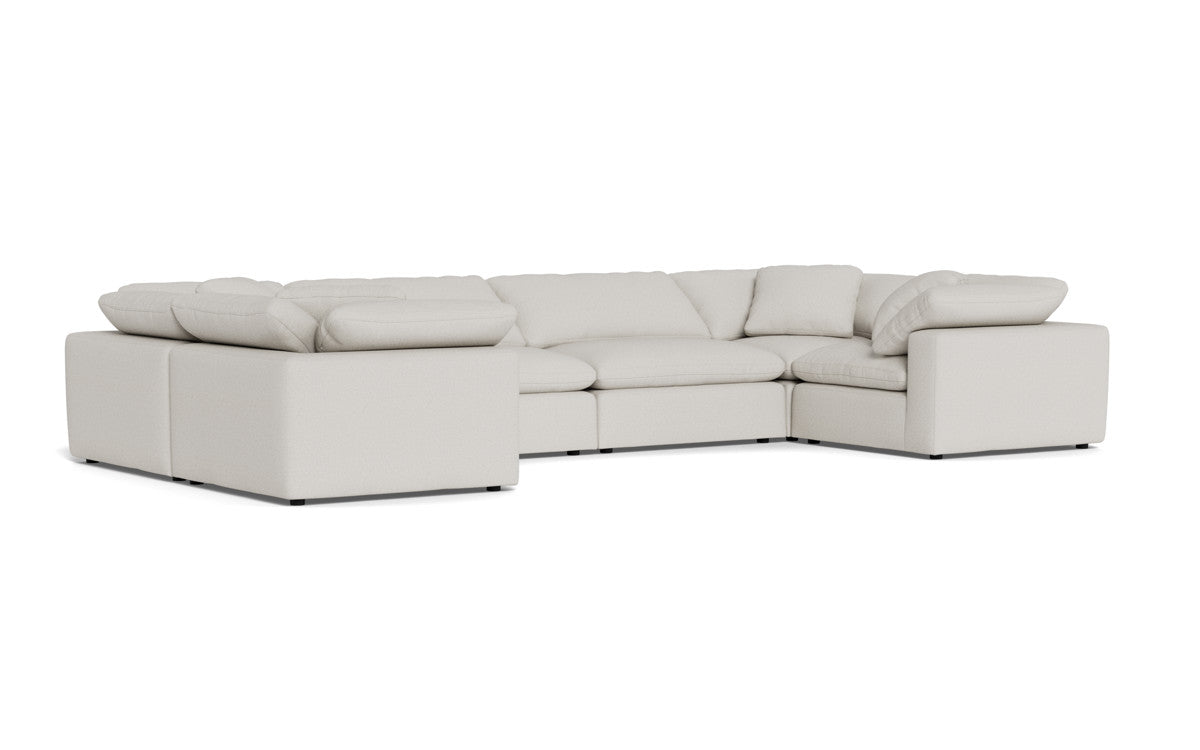 Fluffy 178" 4 Corner U Sectional - Tussah Snow