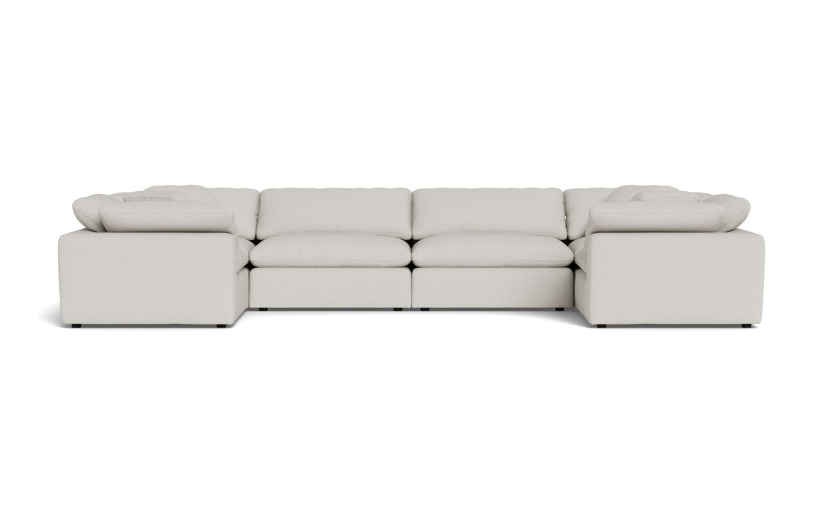 Fluffy 178" 4 Corner U Sectional - Tussah Snow