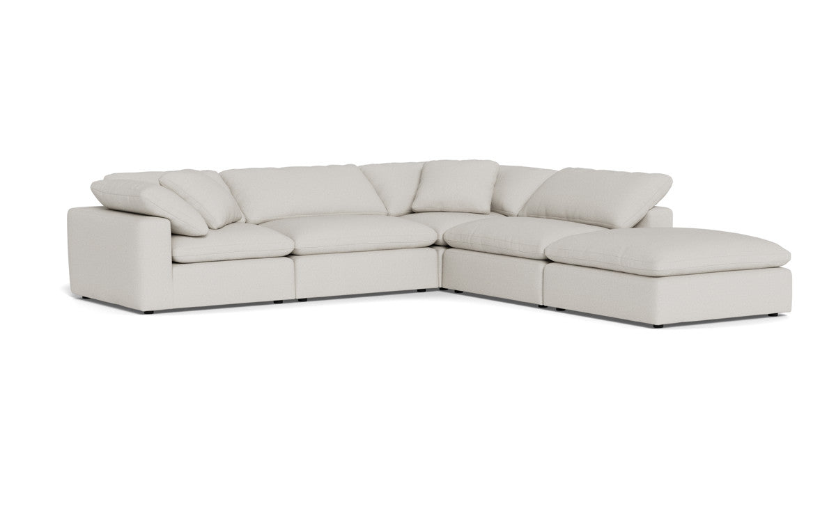 Fluffy 133.5" 4 Piece Sectional w/Otto - Tussah Snow