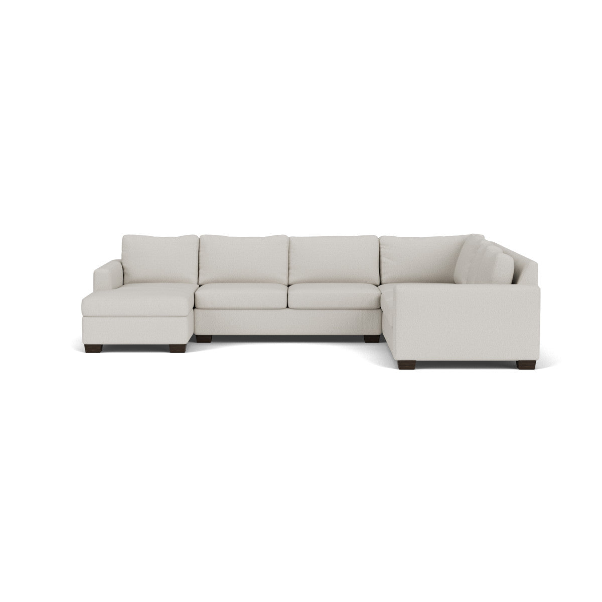 Track 141" Corner Sectionals W. Full Sleeper & Left Chaise - Tussah Snow