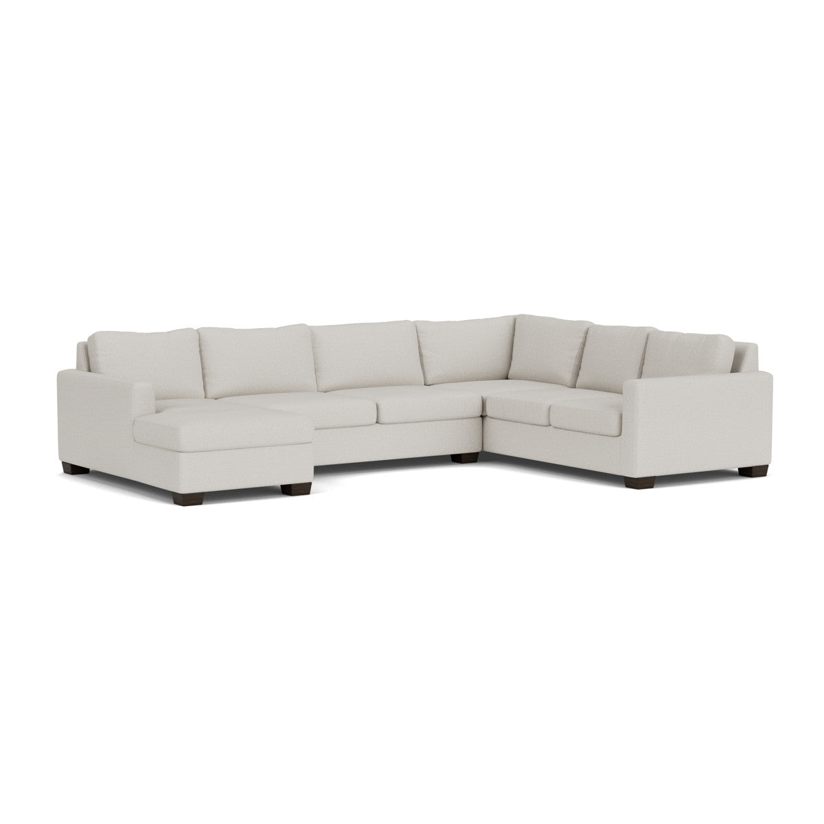 Track 141" Corner Sectionals W. Full Sleeper & Left Chaise - Tussah Snow