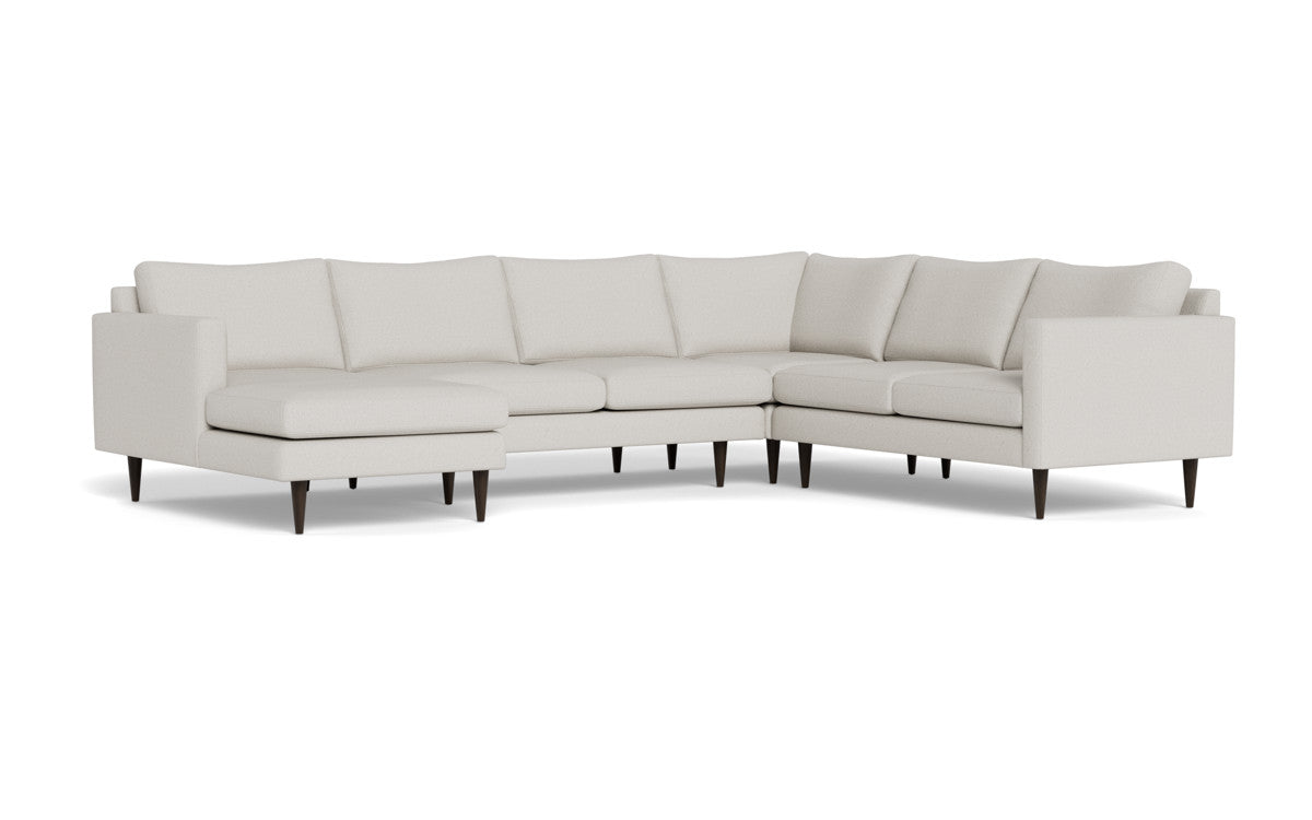 Wallace 130" Untufted Corner Sectionals w. Left Chaise - Tussah Snow