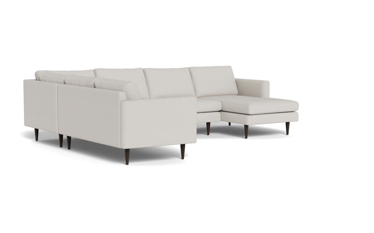 Wallace 130" Untufted Corner Sectionals w. Right Chaise - Tussah Snow