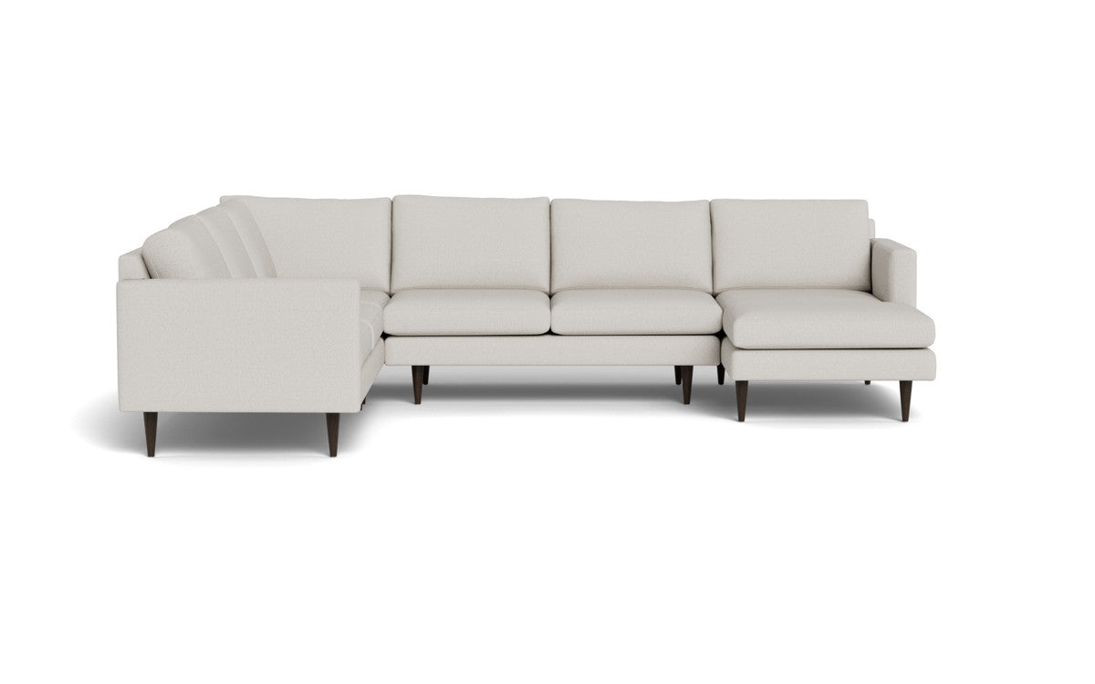 Wallace 130" Untufted Corner Sectionals w. Right Chaise - Tussah Snow