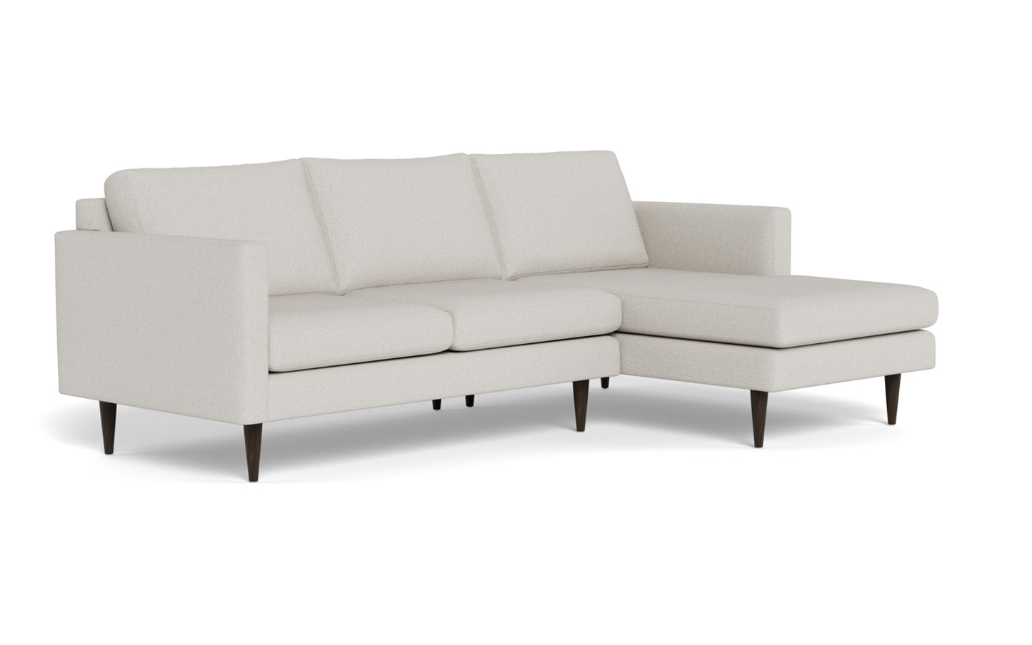 Wallace 98" Untufted Right Chaise Sectional - Tussah Snow