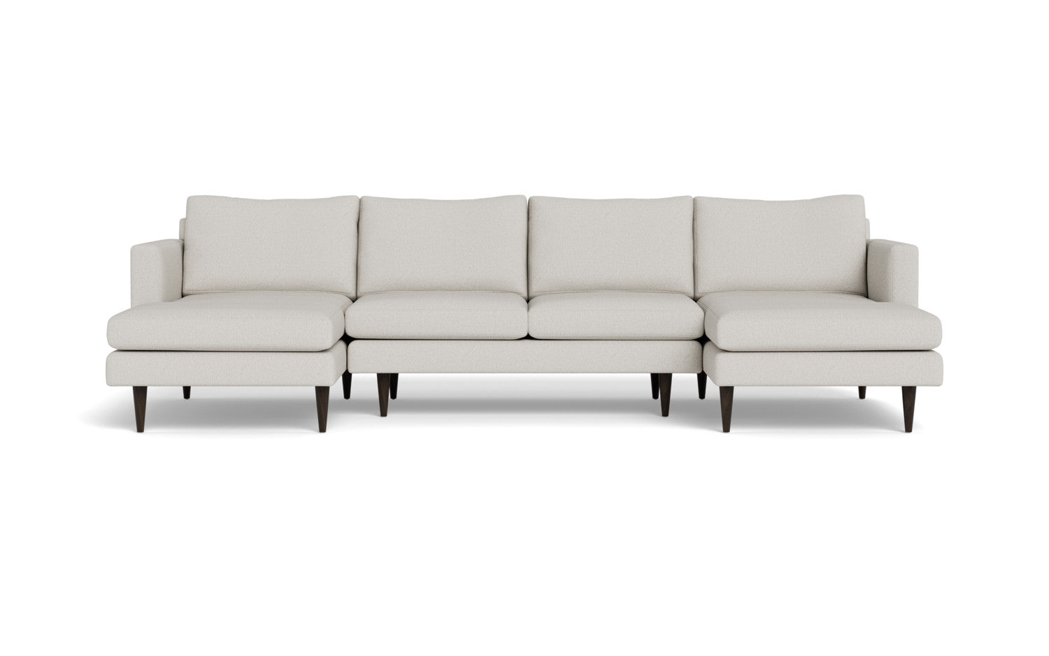 Wallace 126" Untufted Double Chaise U Sectional - Tussah Snow