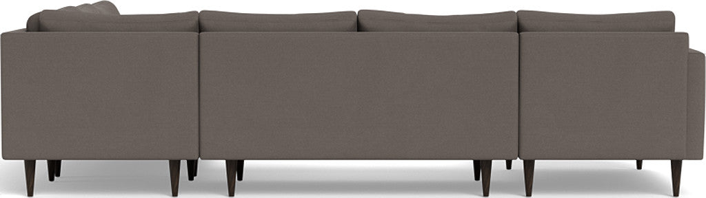 Wallace 130" Untufted Corner Sectionals w. Left Chaise - Superb Rust