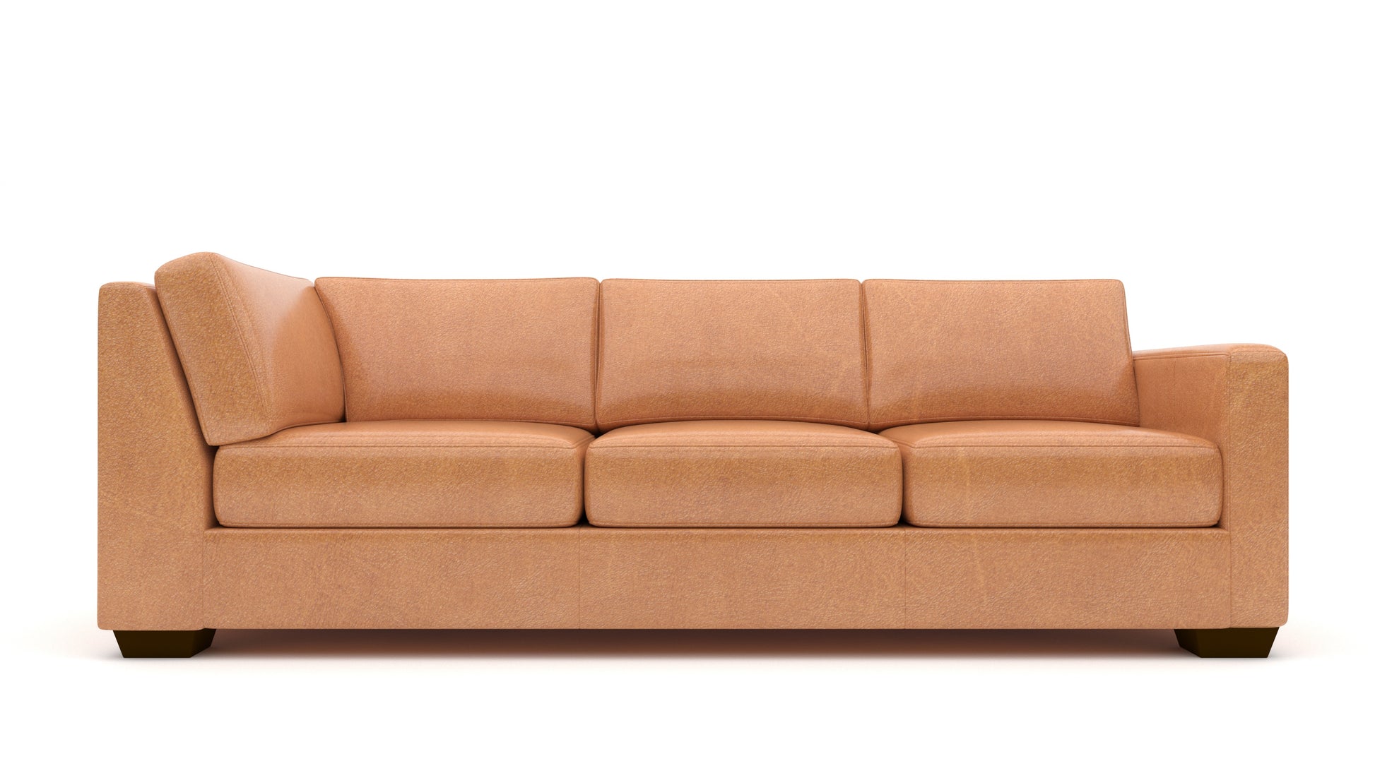 Track Leather RAF Corner Sofa - Hudson Lager