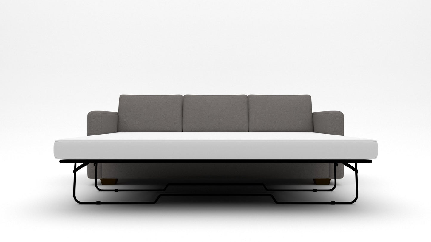 Track 87" Reversible Chaise Queen Peyton Slate Sleeper Sofa Quick Ship -