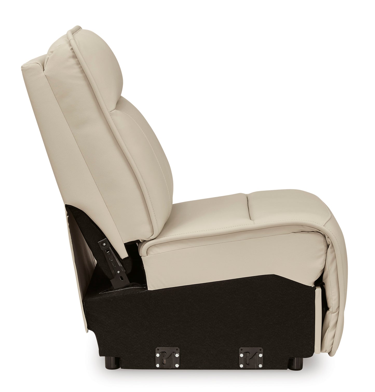Demi Leather Armless Chair -