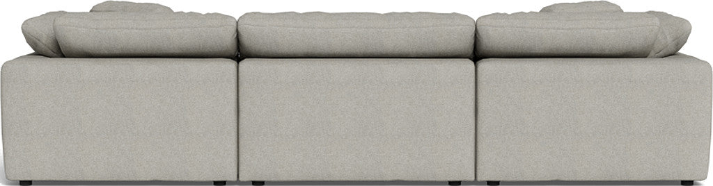 Fluffy 133.5" 3 Piece Sofa W/Double Ottoman - Villa Dove