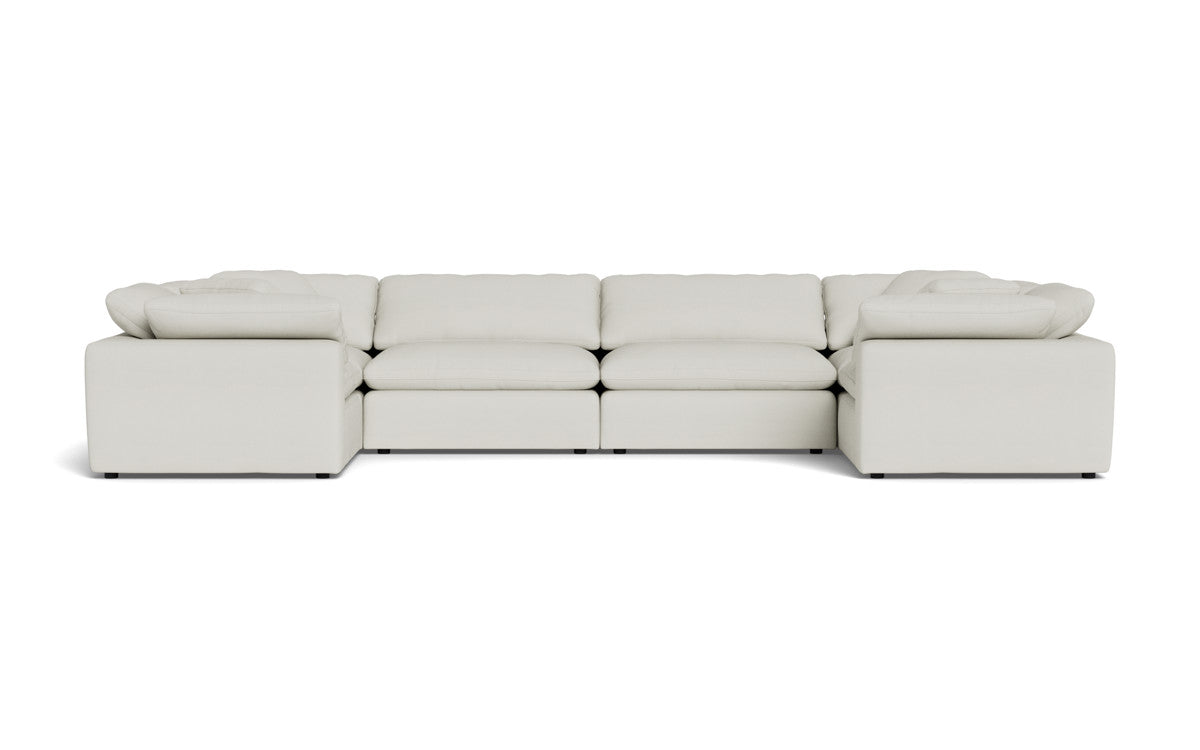 Fluffy 178" 4 Corner U Sectional - Villa Ivory