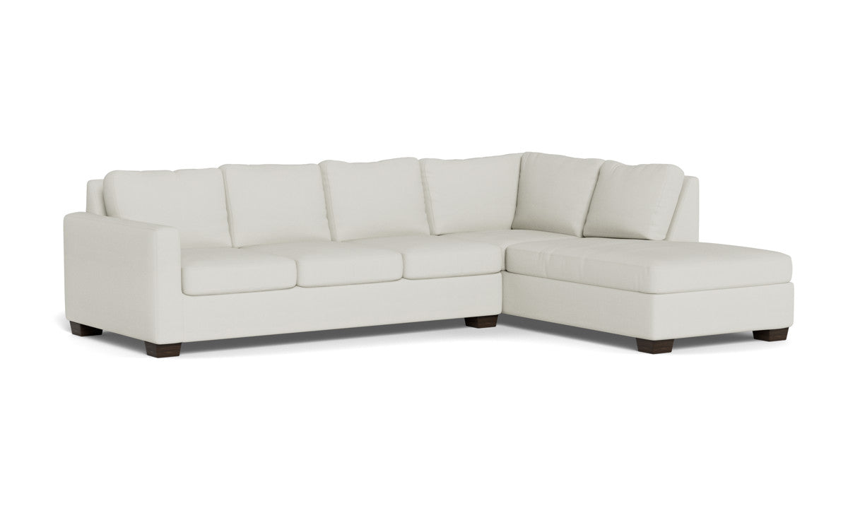 Track 121" Right Chaise Sectional - Villa Ivory