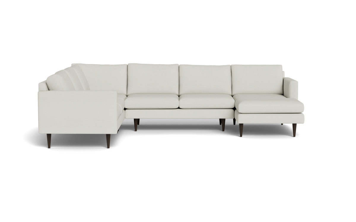 Wallace 130" Untufted Corner Sectionals w. Right Chaise - Villa Ivory