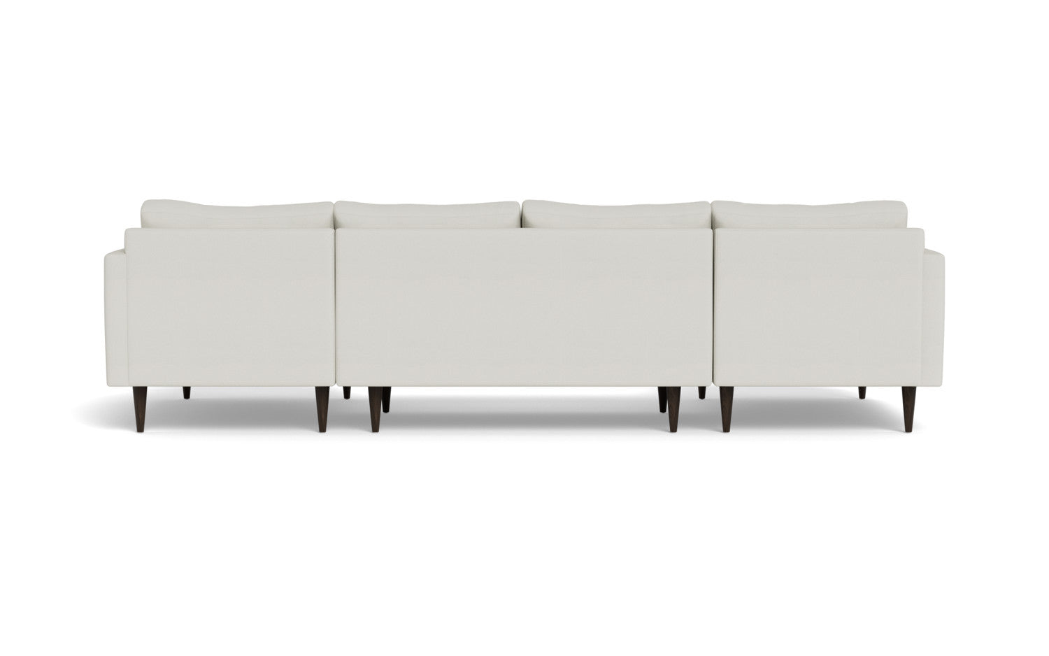 Wallace 126" Untufted Double Chaise U Sectional - Villa Ivory
