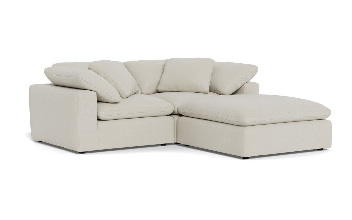 Fluffy 89" 2 Piece Sofa w/Otto - Villa Oyster