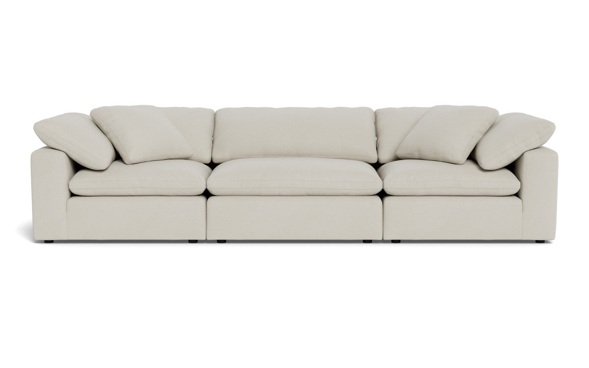 Fluffy 133.5" 3pc Sofa - Villa Oyster