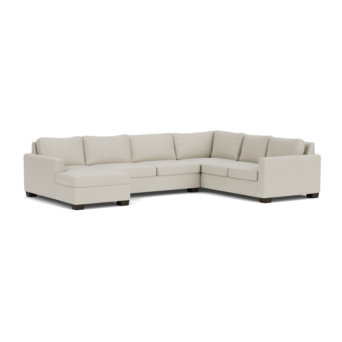 Track 141" Corner Sectionals W. Full Sleeper & Left Chaise - Villa Oyster