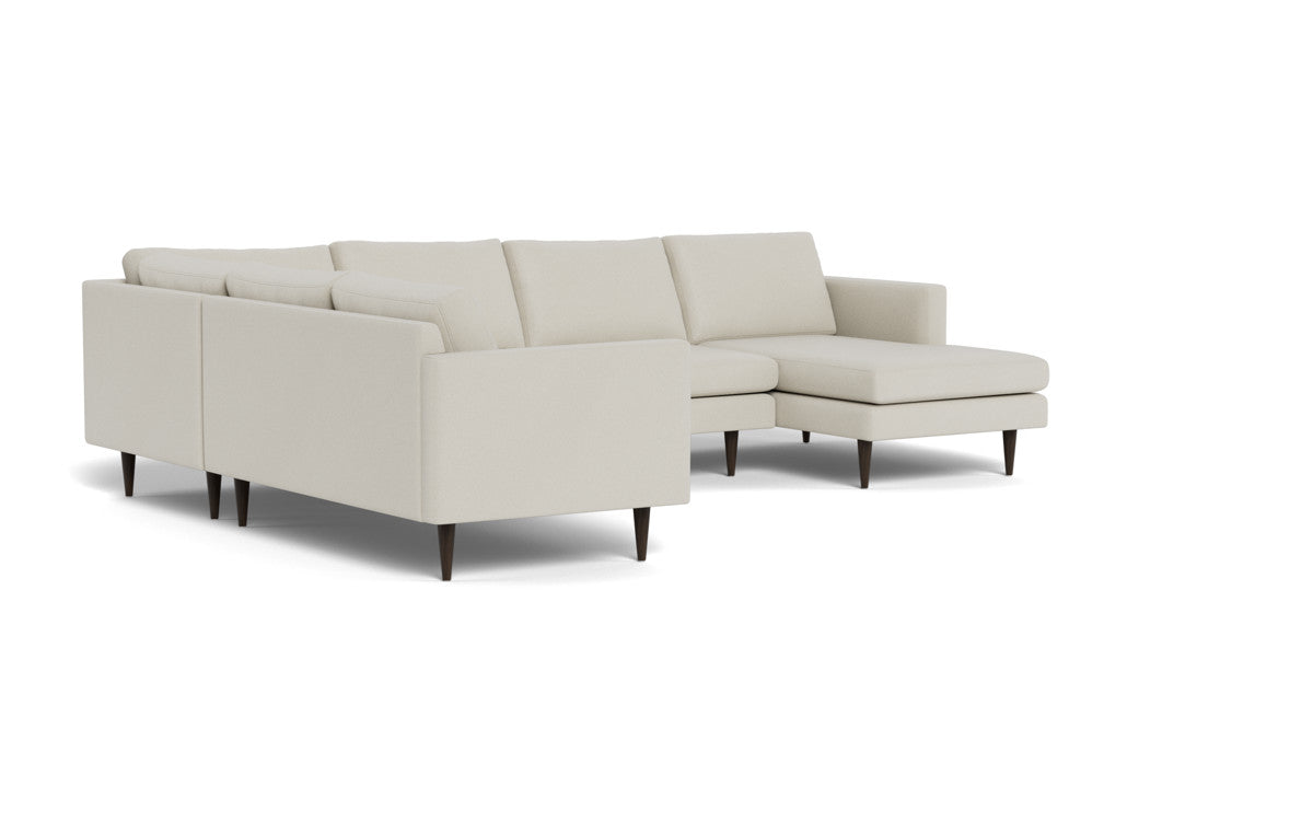 Wallace 130" Untufted Corner Sectionals w. Right Chaise - Villa Oyster