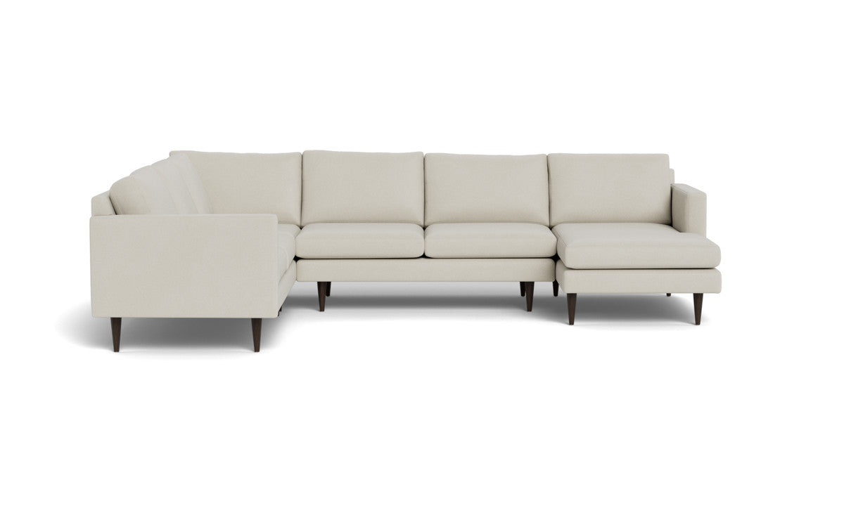 Wallace 130" Untufted Corner Sectionals w. Right Chaise - Villa Oyster