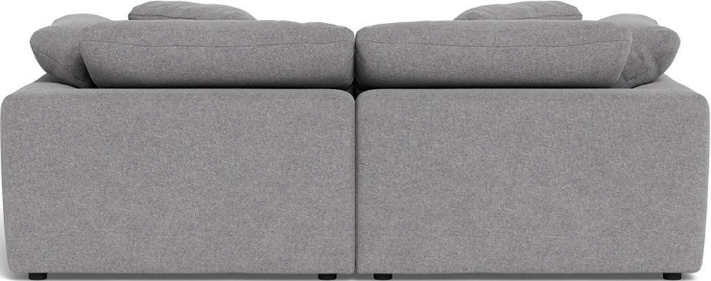 Fluffy 89" 2 Piece Sofa w/Otto - Villa Platinum