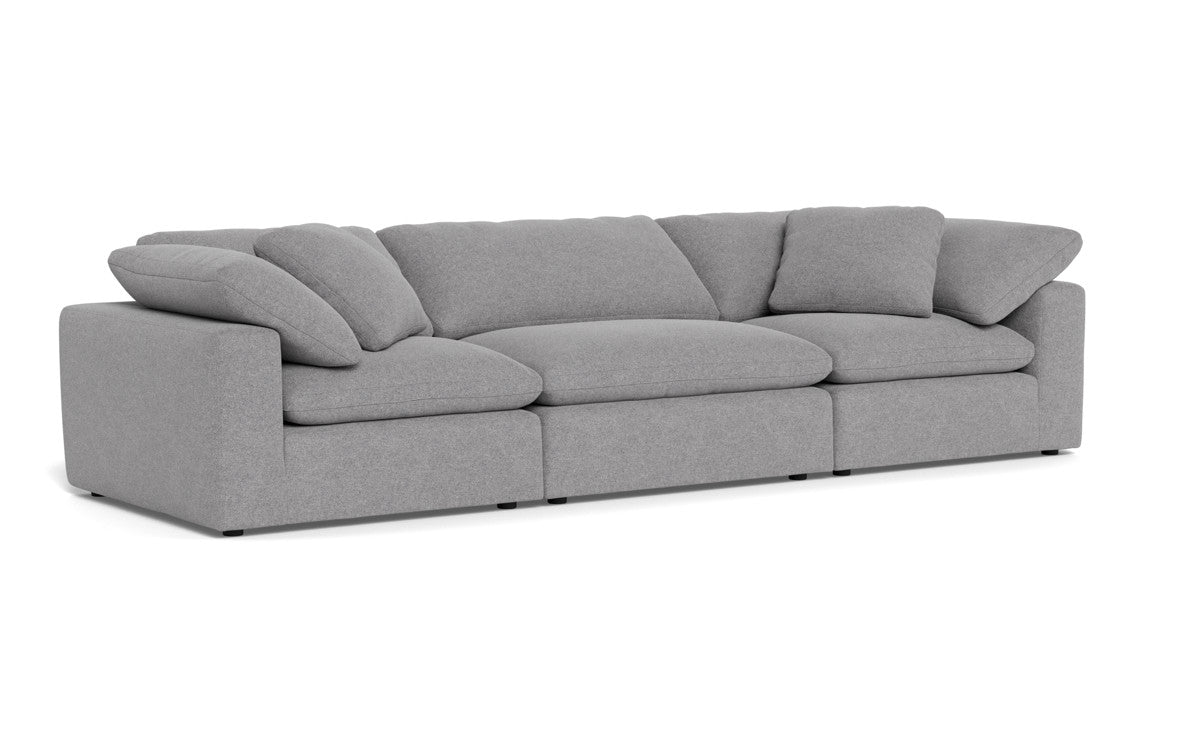 Fluffy 133.5" 3pc Sofa - Villa Platinum