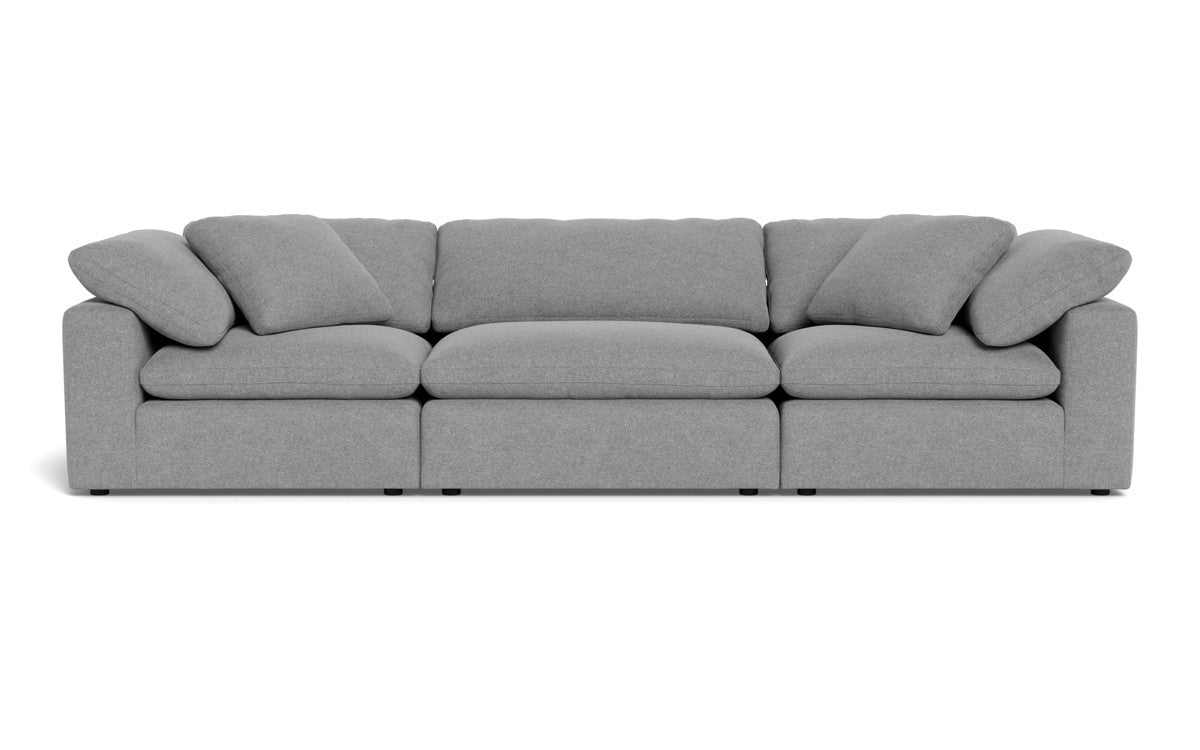 Fluffy 133.5" 3pc Sofa - Villa Platinum