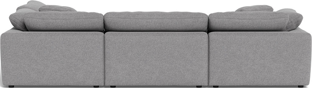 Fluffy 133.5" 4 Piece Sectional w/Otto - Villa Platinum