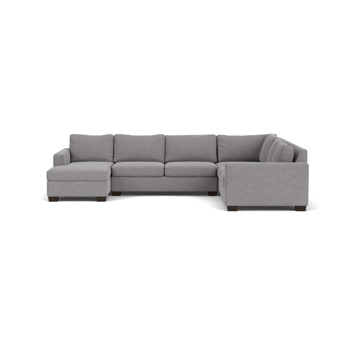 Track 141" Corner Sectionals W. Full Sleeper & Left Chaise - Villa Platinum