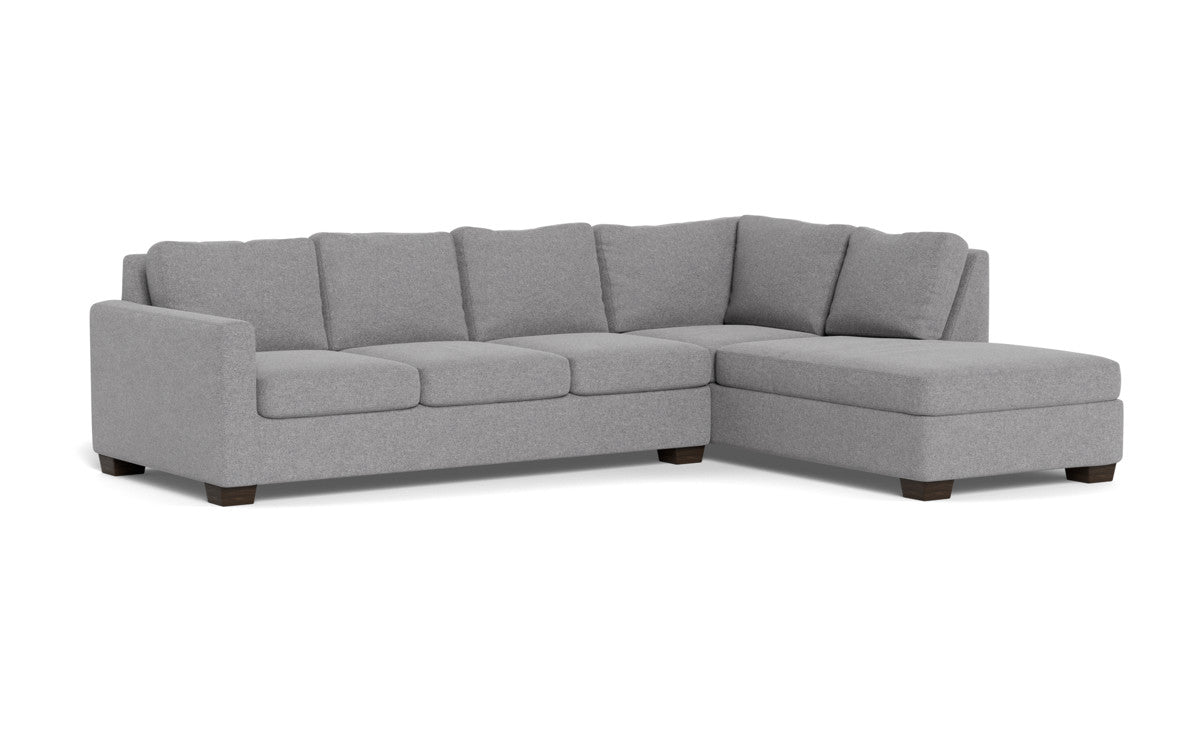 Track 121" Right Chaise Sectional - Villa Platinum