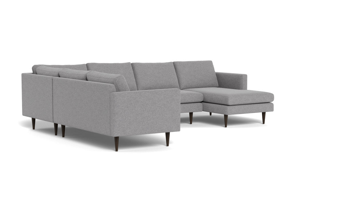 Wallace 130" Untufted Corner Sectionals w. Right Chaise - Villa Platinum
