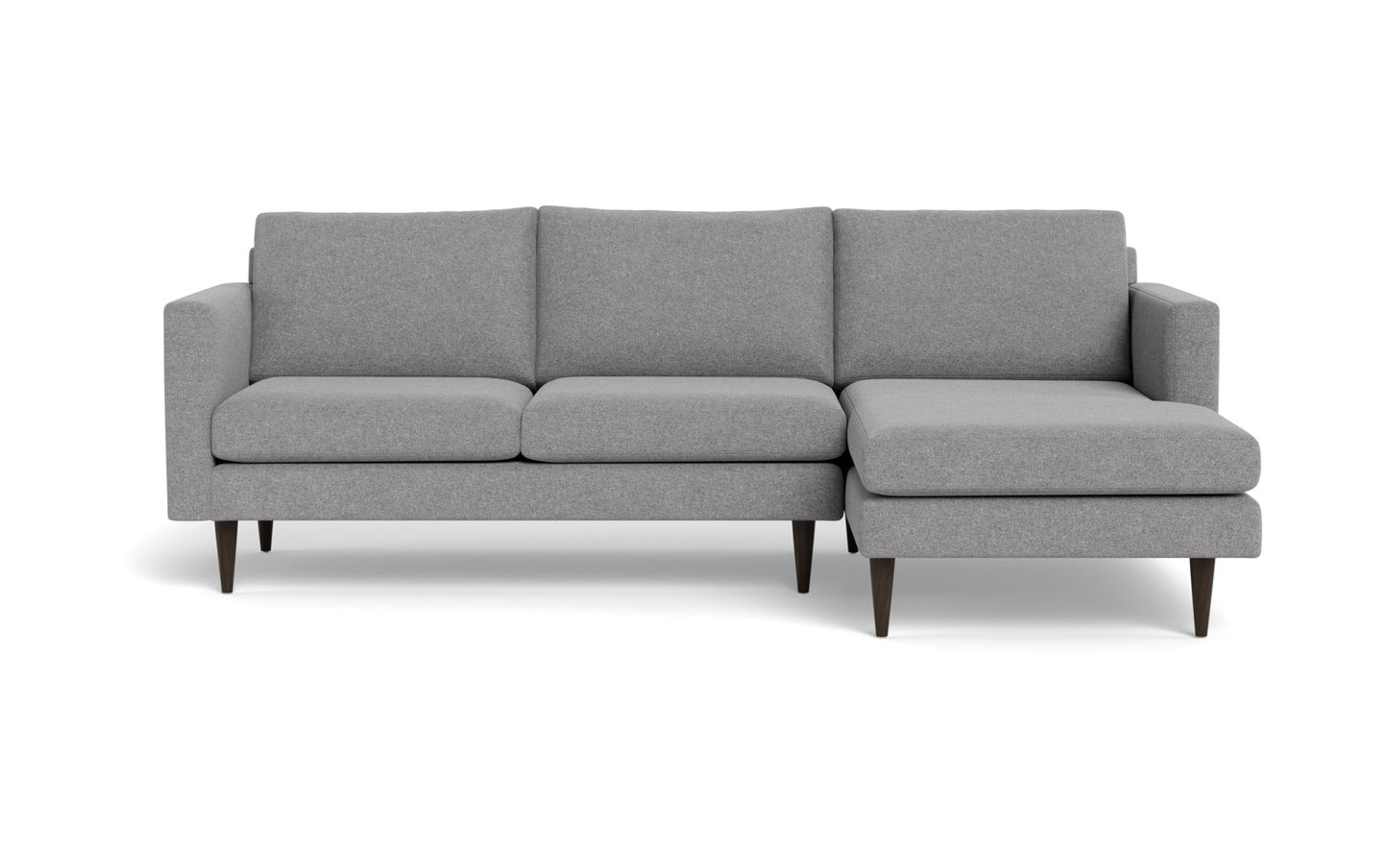 Wallace 98" Untufted Right Chaise Sectional - Villa Platinum