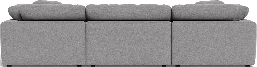 Fluffy 133.5" 3 Piece Sofa W/Double Ottoman - Villa Platinum