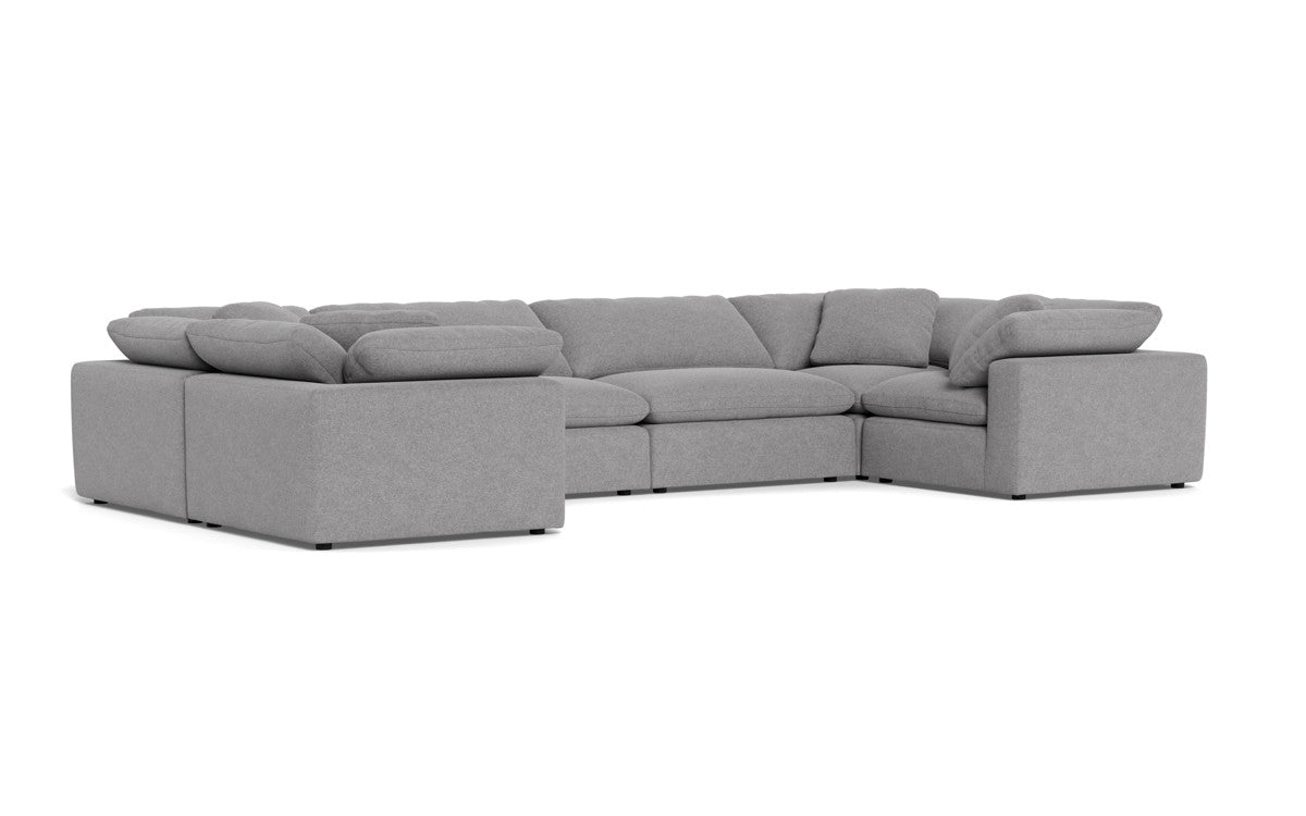 Fluffy 178" 4 Corner U Sectional - Villa Platinum