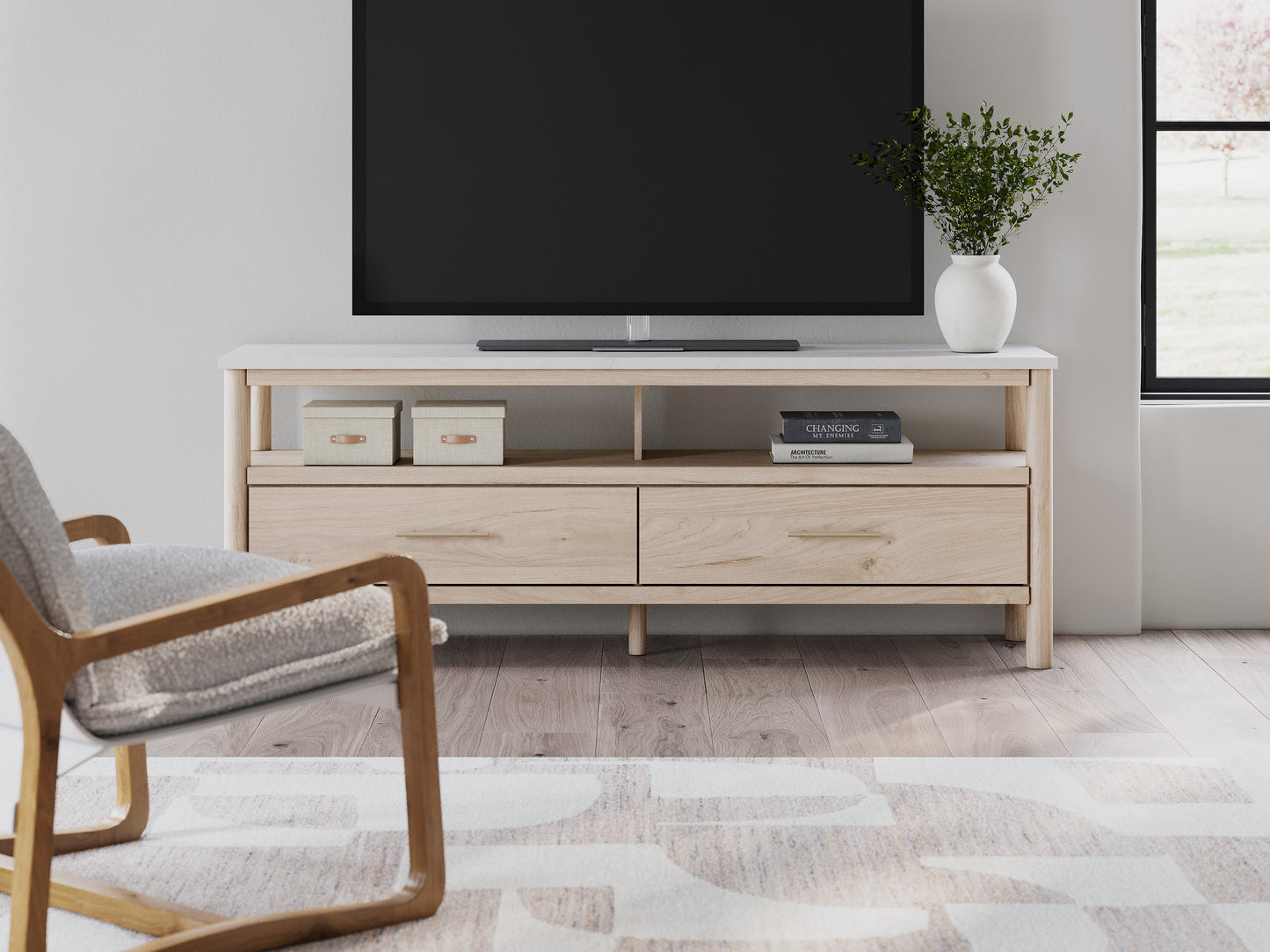 Cadyn Extra Large Light Tv Stand -
