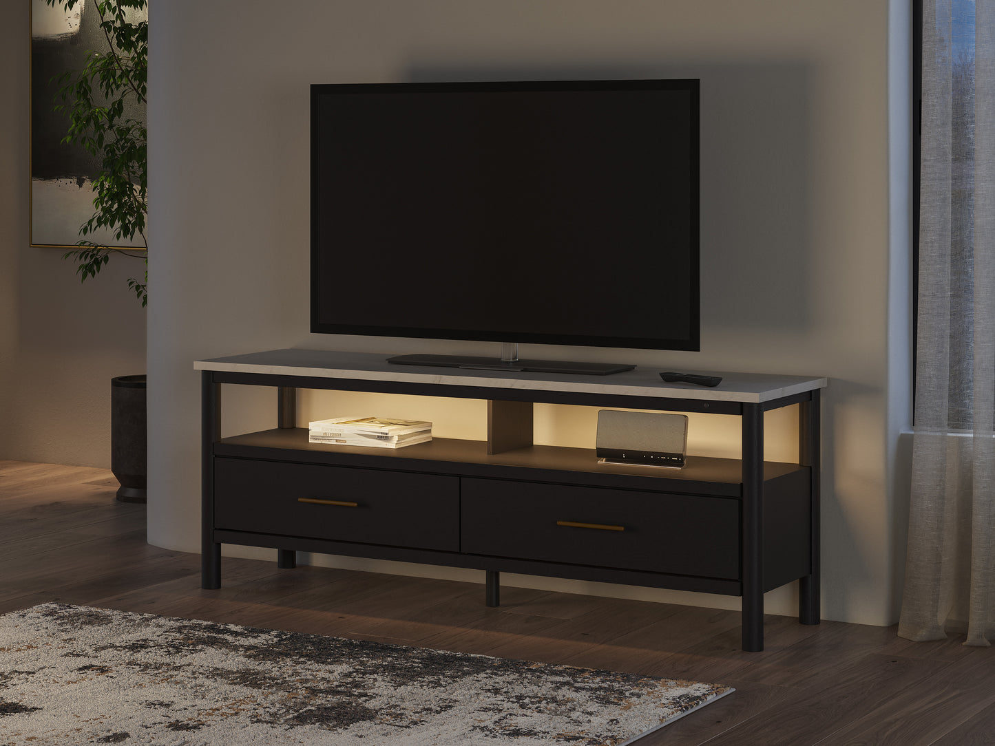 Cadyn Extra Large Dark Tv Stand -