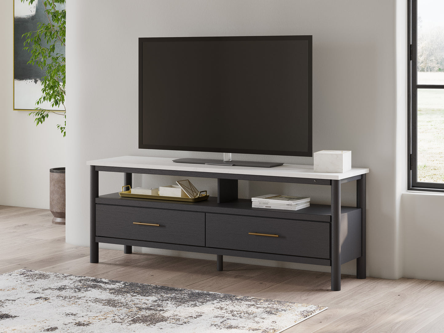 Cadyn Extra Large Dark Tv Stand -