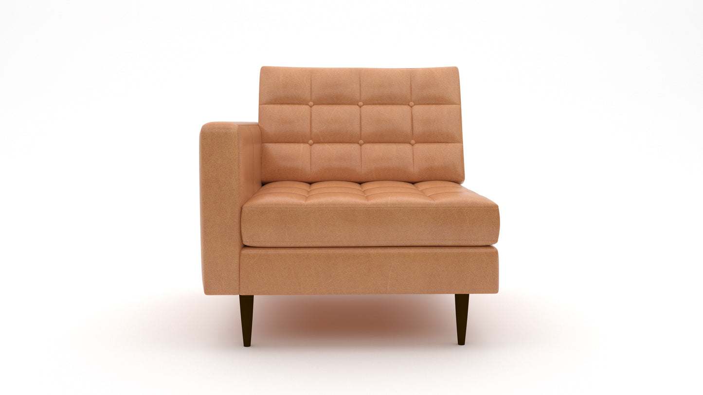 Wallace Leather Laf Chair - HUDSON LAGER
