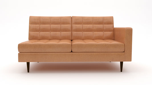 Wallace Leather Raf Condo Sofa - Hudson Lager