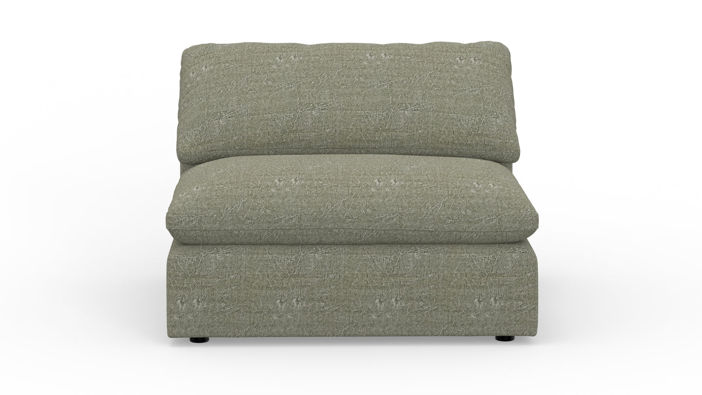 Fluffy Armless Chair - Nepal Olive