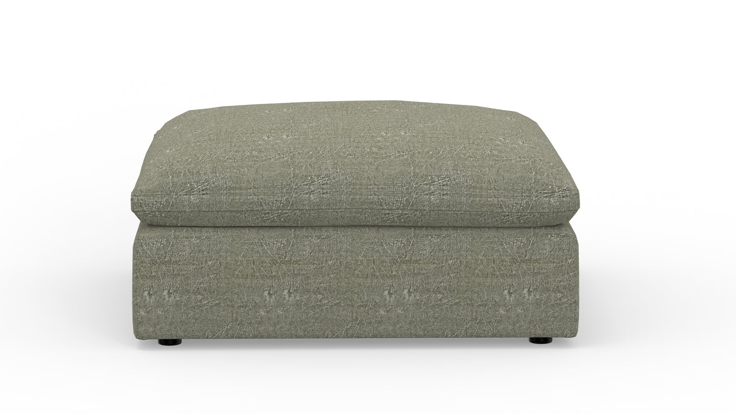 Fluffy Ottoman - Nepal Olive