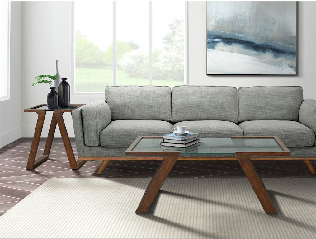 Kellan Glass & Wood Coffee Table -