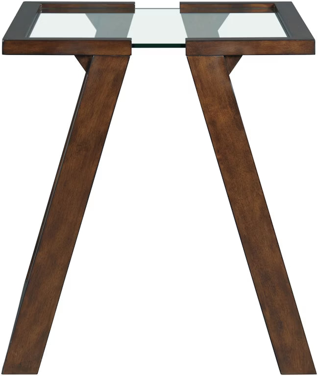Kellan Glass & Wood End Table -