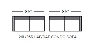 Ladybird Leather Laf Condo Sofa - Hudson Lager