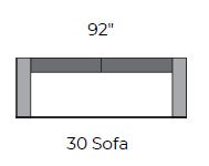 Lago Vista 92" Sofa - Peyton Slate