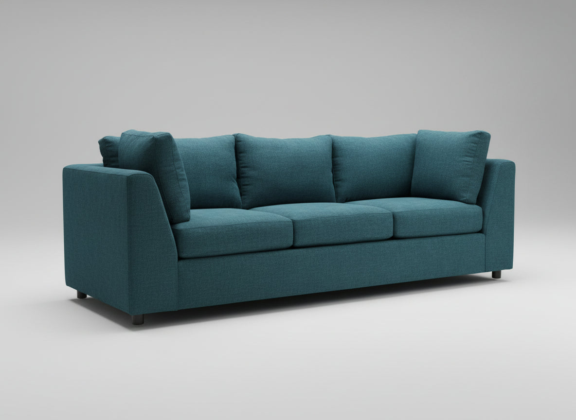 Parmer 104" Sofa Elliot Teal Quick Ship - Elliot Teal