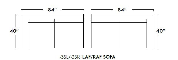 SoCo LAF Sofa - Peyton Slate